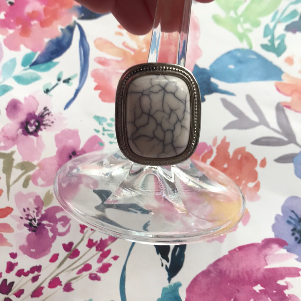 Marbled Statement Ring